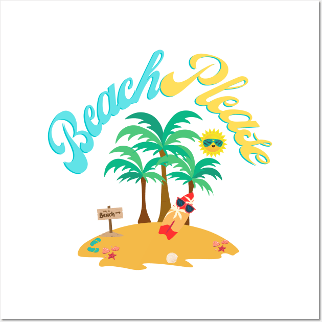 summer beach please Wall Art by Cylien Art